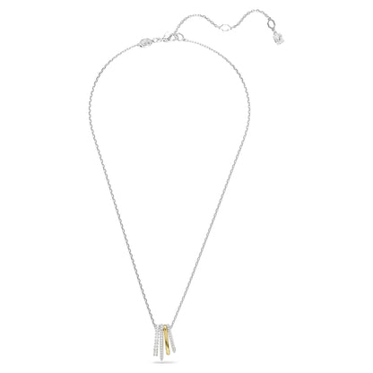 Hyperbola pendant Mixed cuts White Mixed metal finish