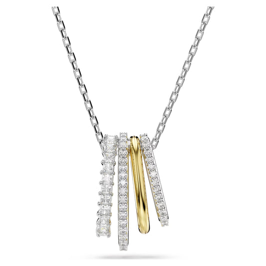 Hyperbola pendant Mixed cuts White Mixed metal finish