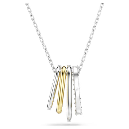 Hyperbola pendant Mixed cuts White Mixed metal finish
