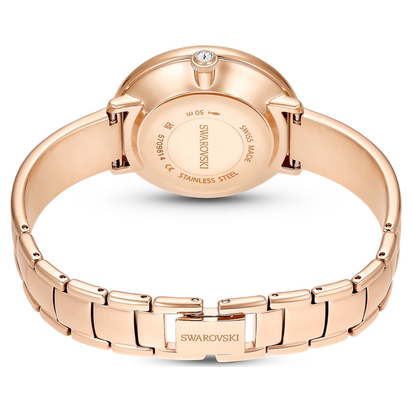 Crystalline bangle watch - Beige, Rose gold-tone finish   ON SALE 30%