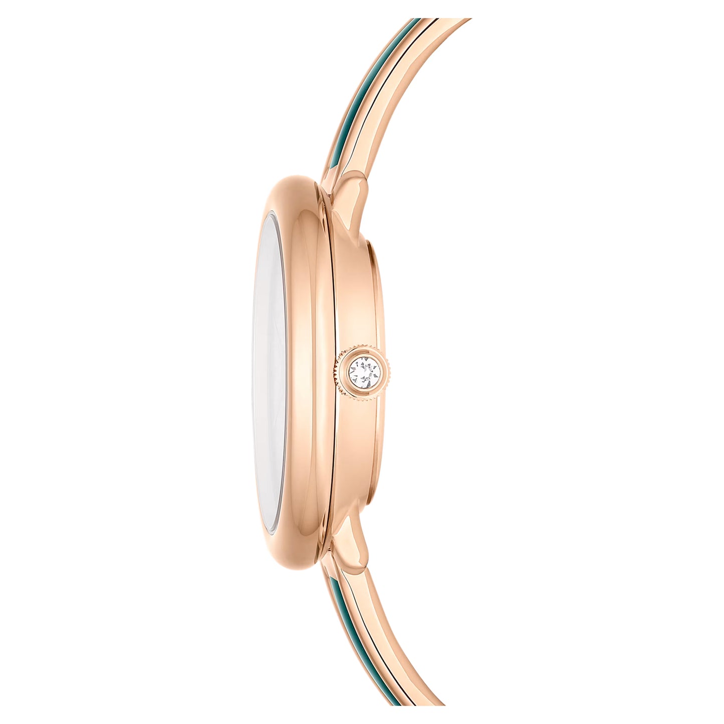 Crystalline bangle watch - Green, Rose gold-tone finish  ON SALE30%