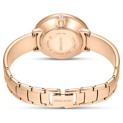 Crystalline bangle watch - Green, Rose gold-tone finish  ON SALE30%
