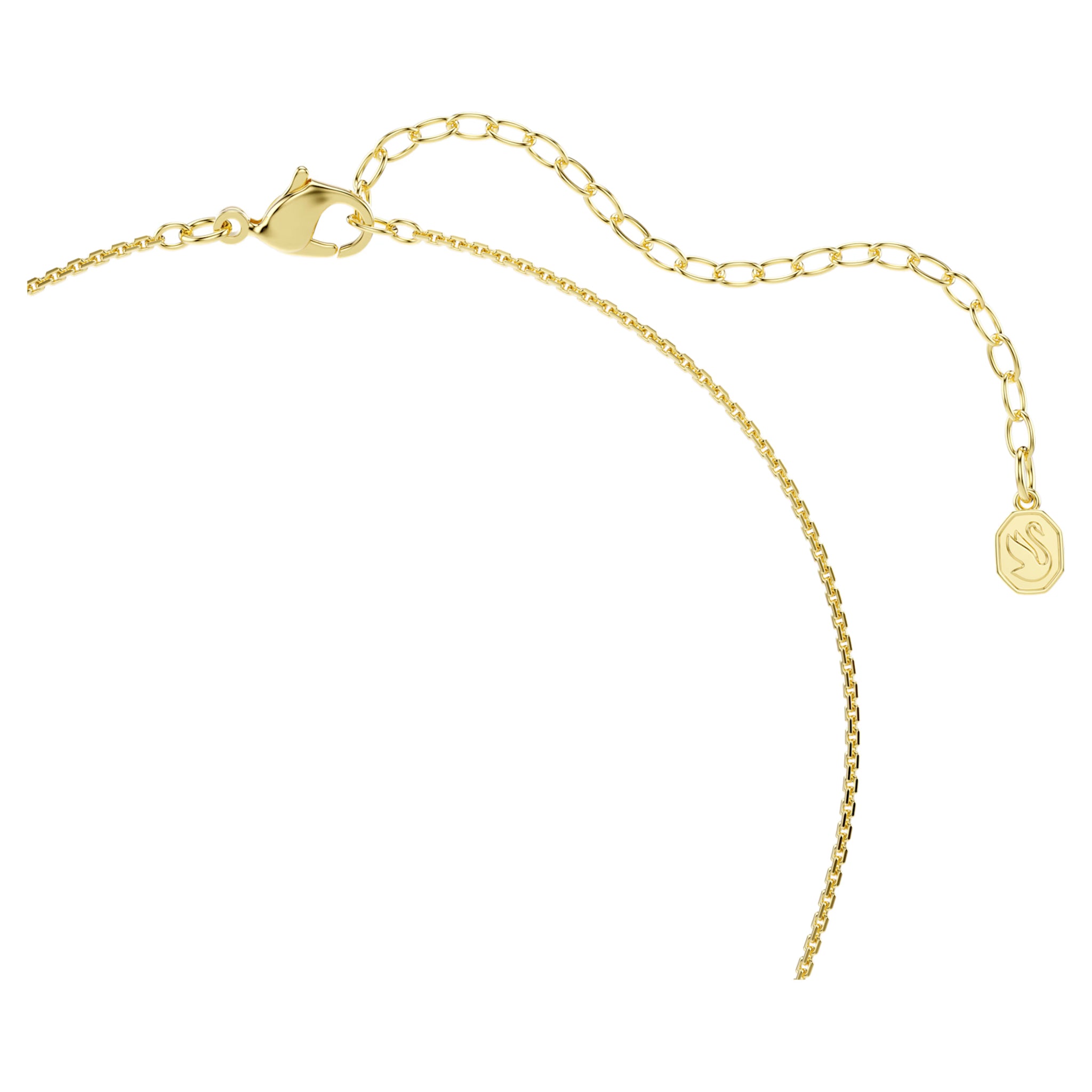 Hyperbola pendant Round cut White Gold-tone plated