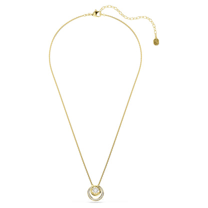 Hyperbola pendant Round cut White Gold-tone plated