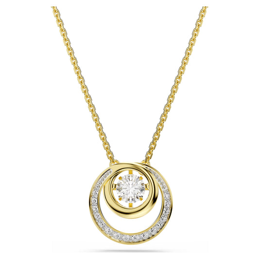 Hyperbola pendant Round cut White Gold-tone plated