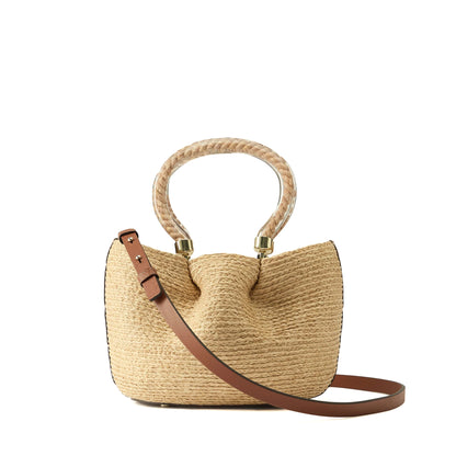 Camelia Basket - Natural/ Cuoio