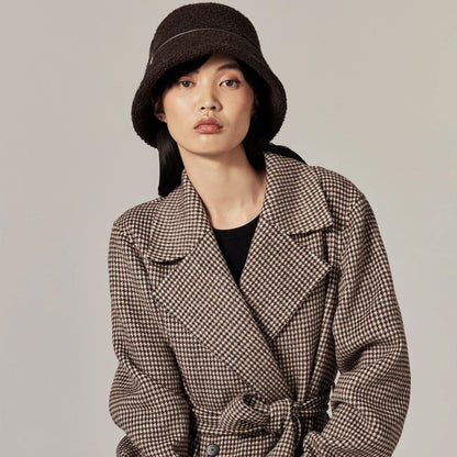 Seda Wool Blend Bucket - Chocolate