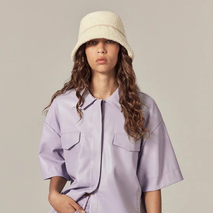 Seda Wool Blend Bucket - Cream