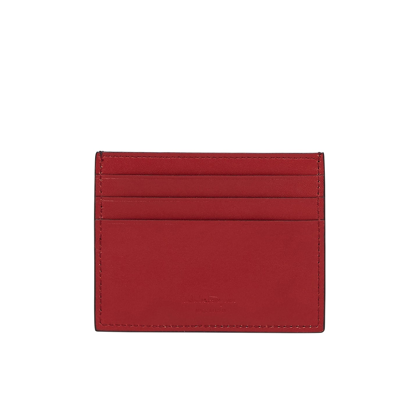 Gancini credit card holder - Black/Ferragamo red