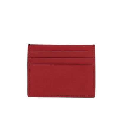 Gancini credit card holder - Black/Ferragamo red