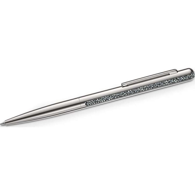 Crystal Shimmer Ballpoint Pen, Silver and Chrome Tone