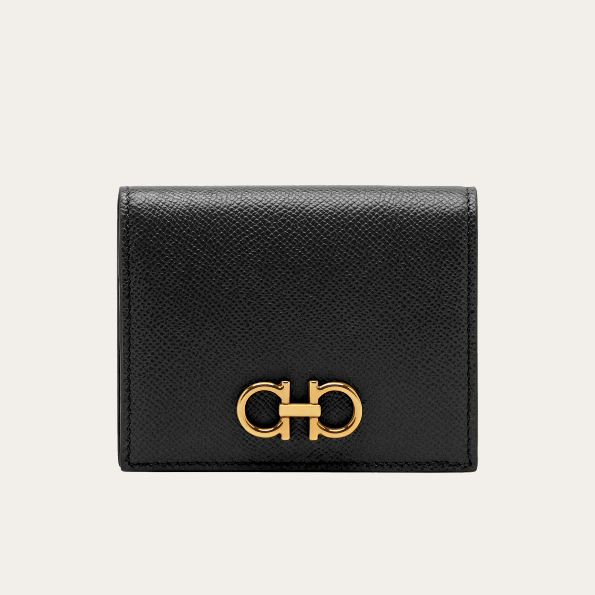 Gancini compact wallet - Nero