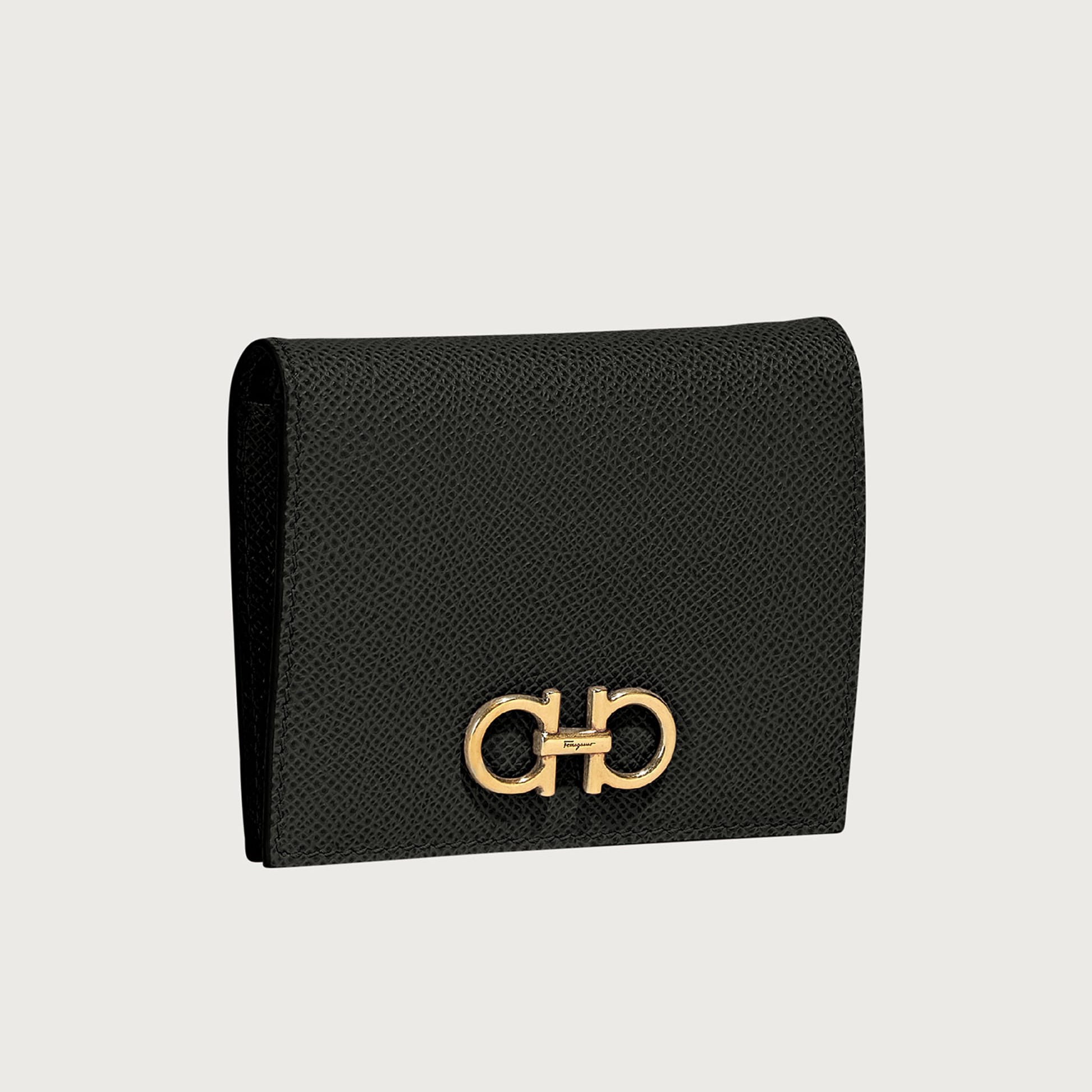 Gancini compact wallet - Nero