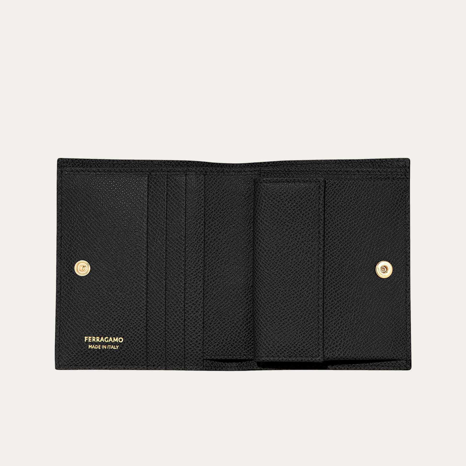 Gancini compact wallet - Nero