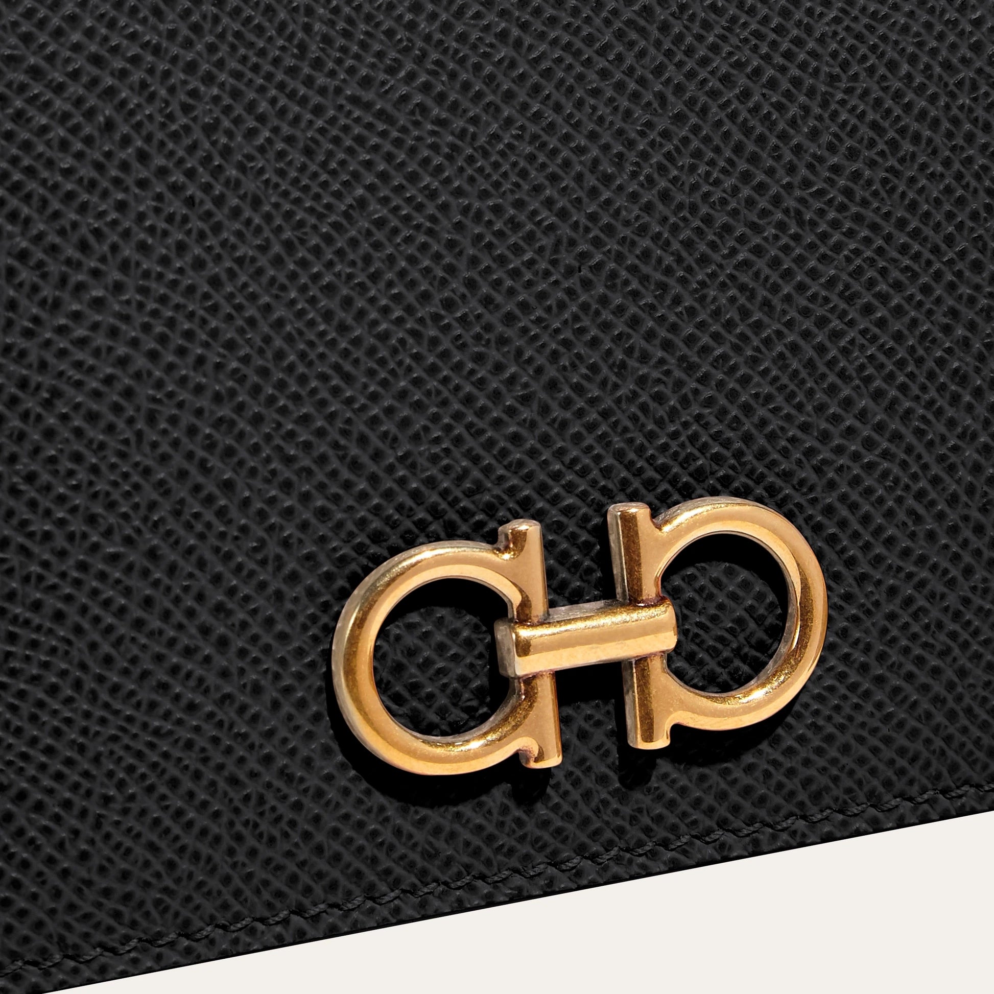 Gancini compact wallet - Nero