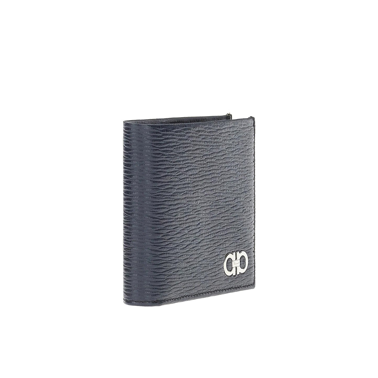 Gancini wallet with ID window - Deep ocean/Black