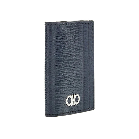 Gancini credit card holder - Deep ocean/Black