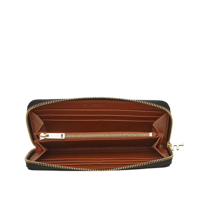 Continental wallet - Black/Cognac