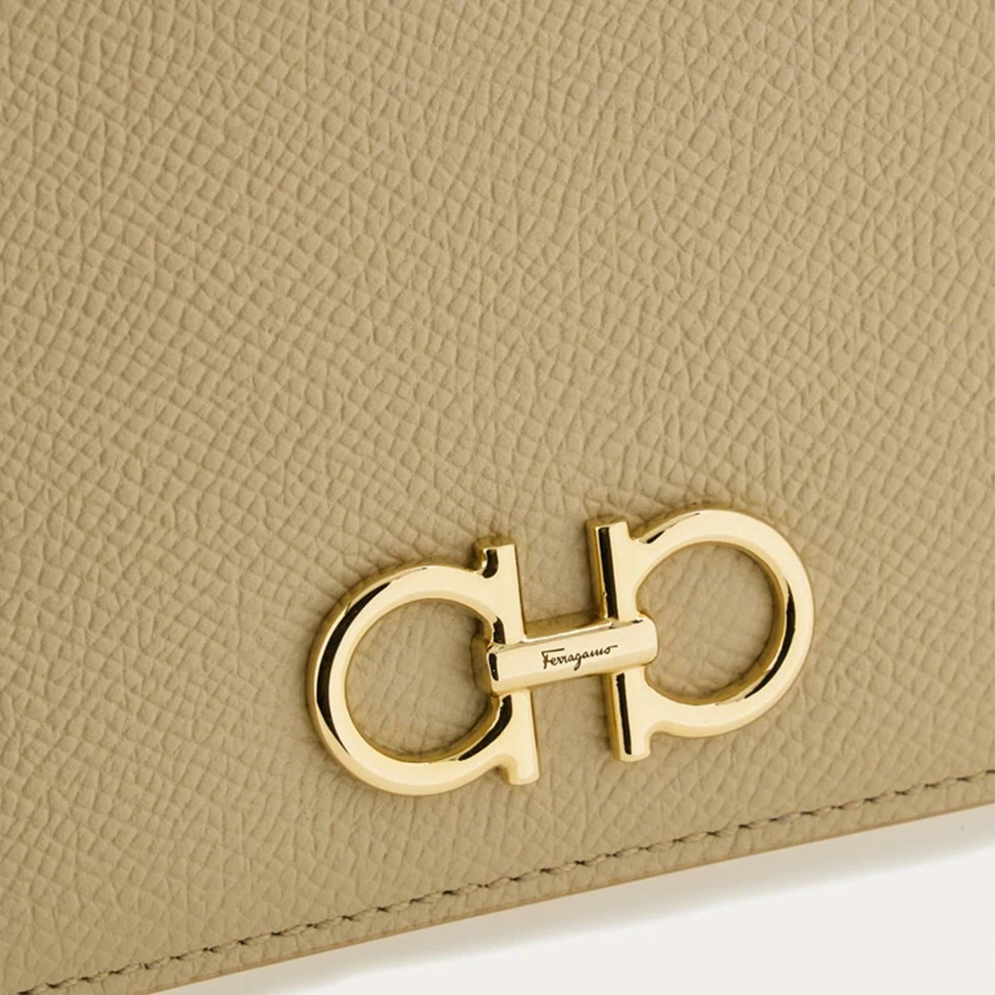 Gancini compact wallet - Stone