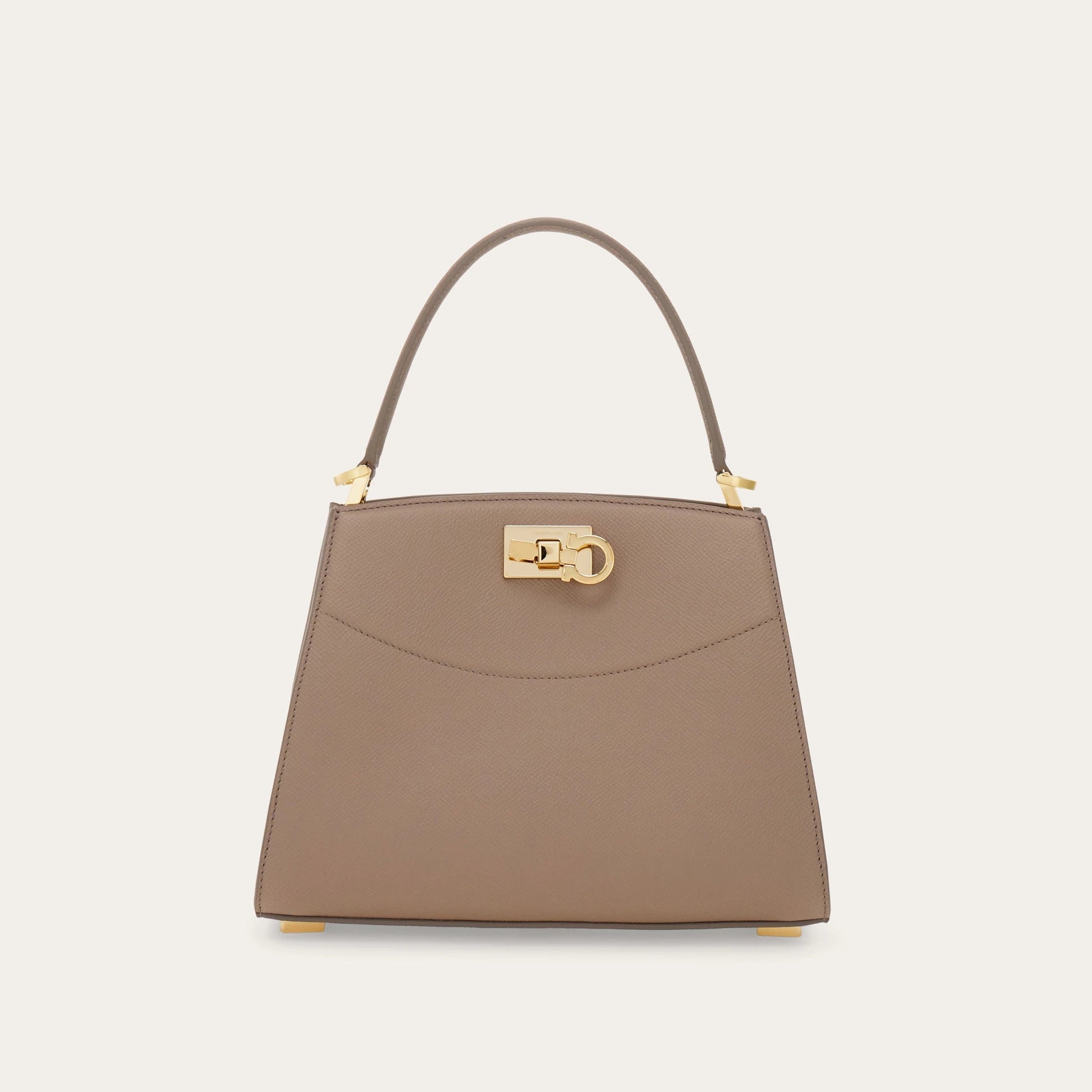 New Ferragamo Studio Box bag (XS) - Warm taupe