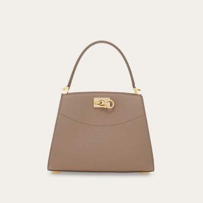 New Ferragamo Studio Box bag (XS) - Warm taupe