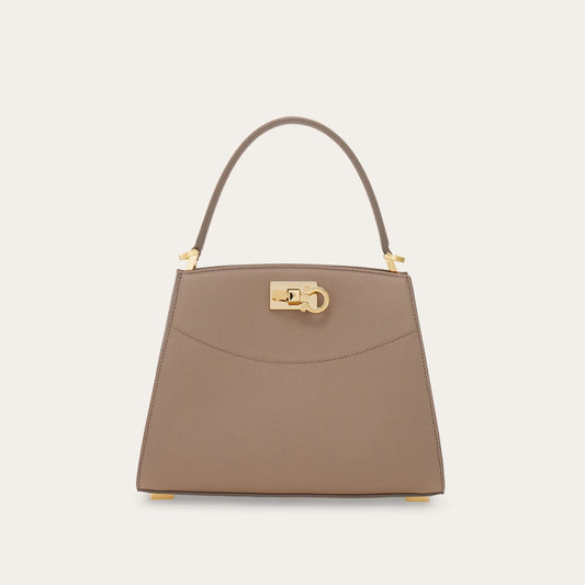 New Ferragamo Studio Box bag (XS) - Warm taupe