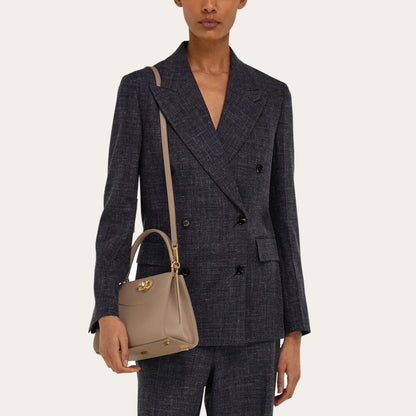 New Ferragamo Studio Box bag (XS) - Warm taupe
