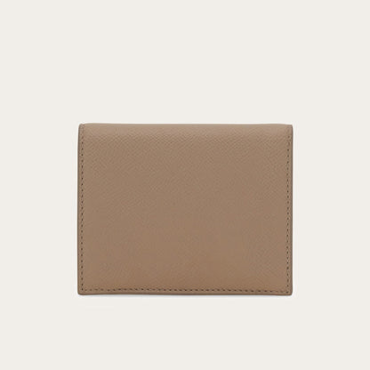 Gancini compact wallet - Taupe