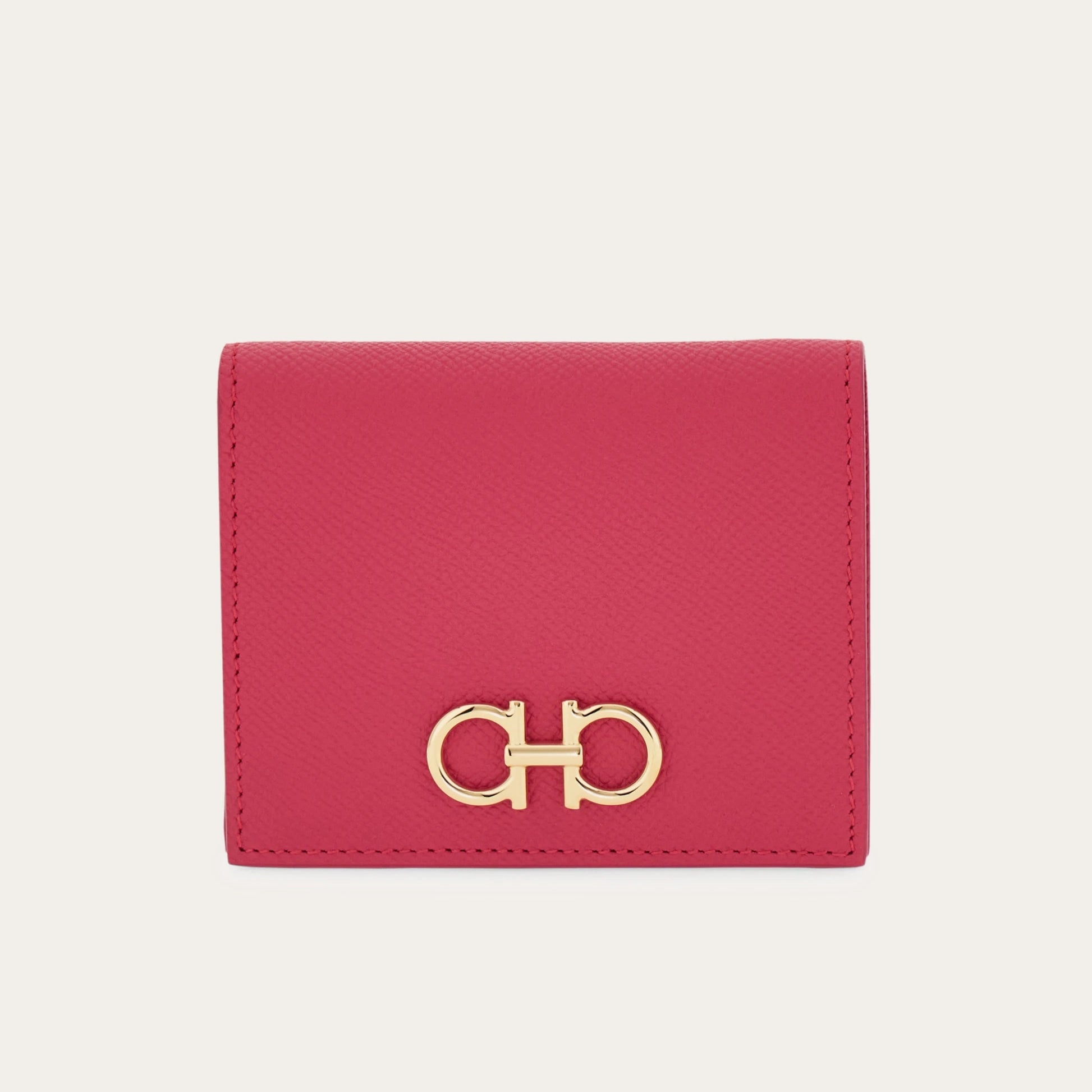 Gancini compact wallet - Begonia
