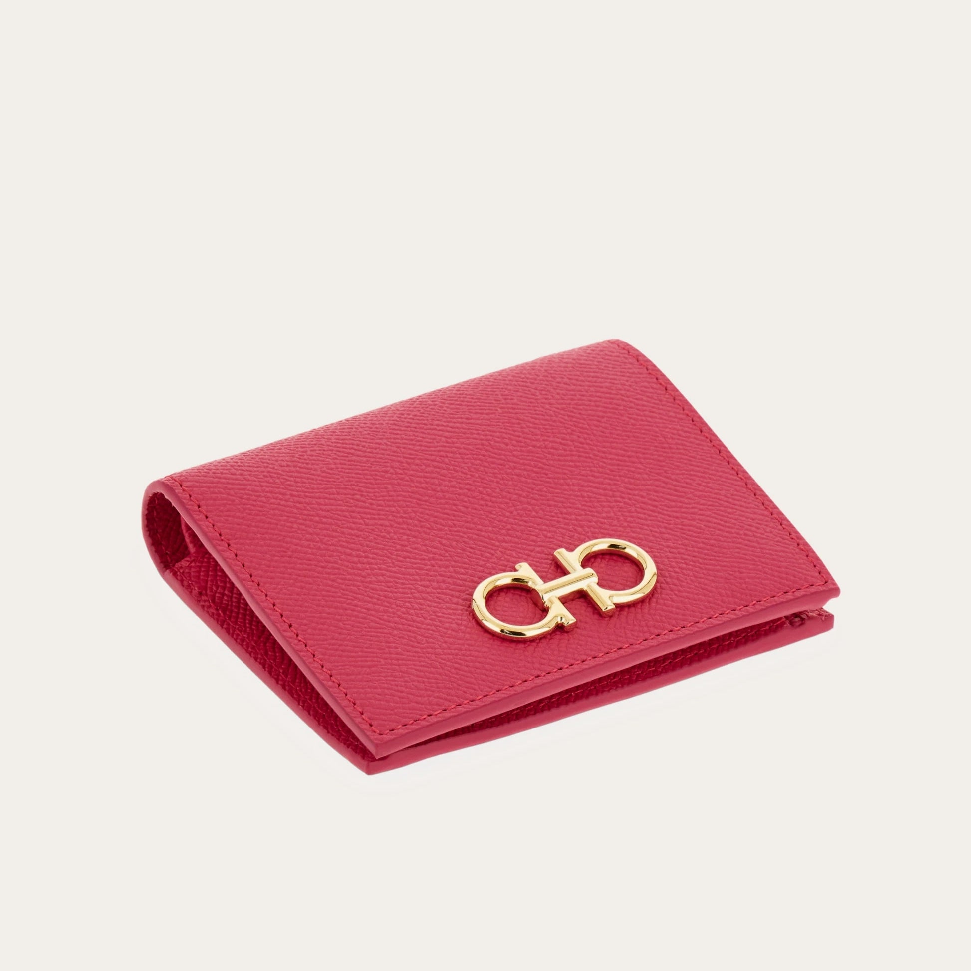 Gancini compact wallet - Begonia
