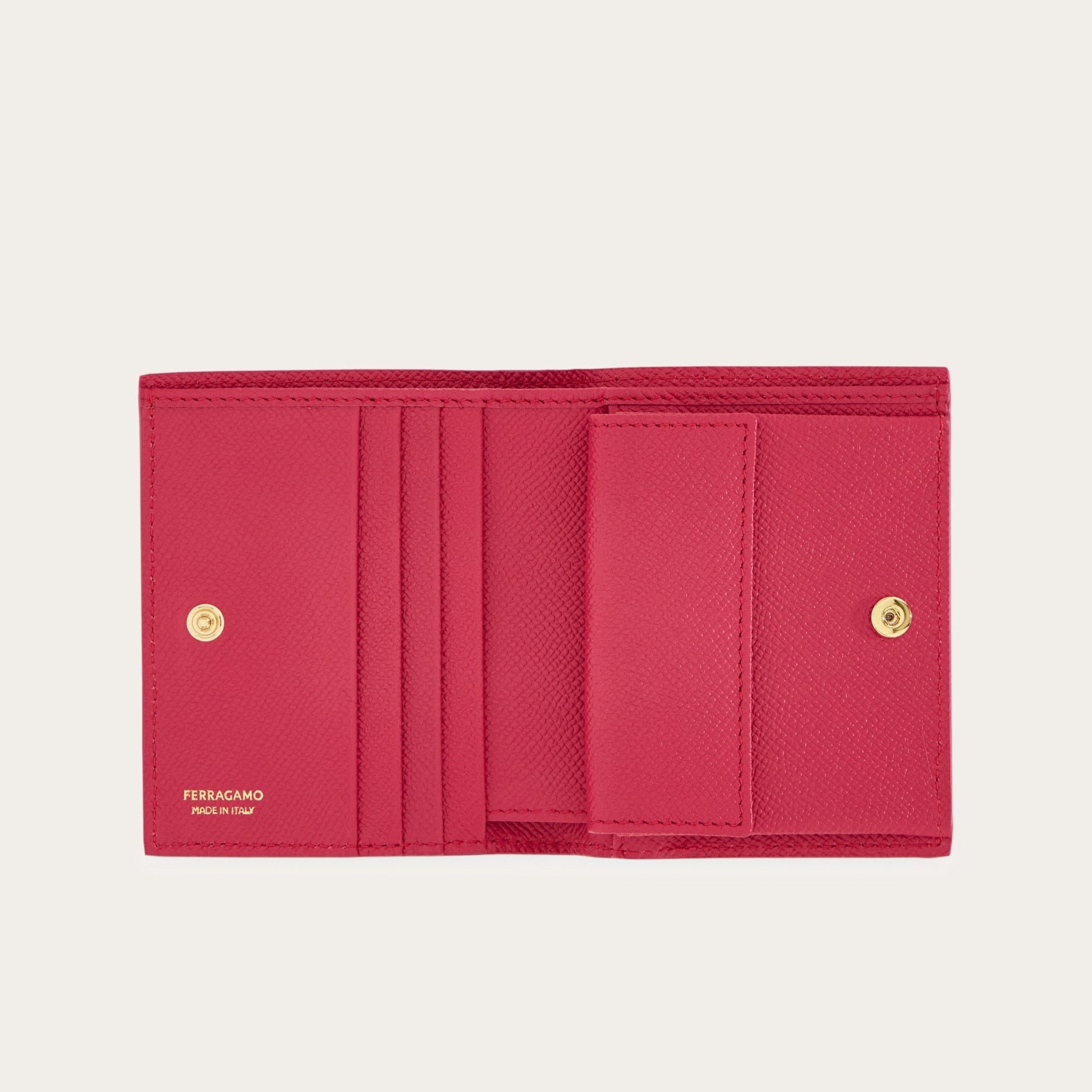 Gancini compact wallet - Begonia
