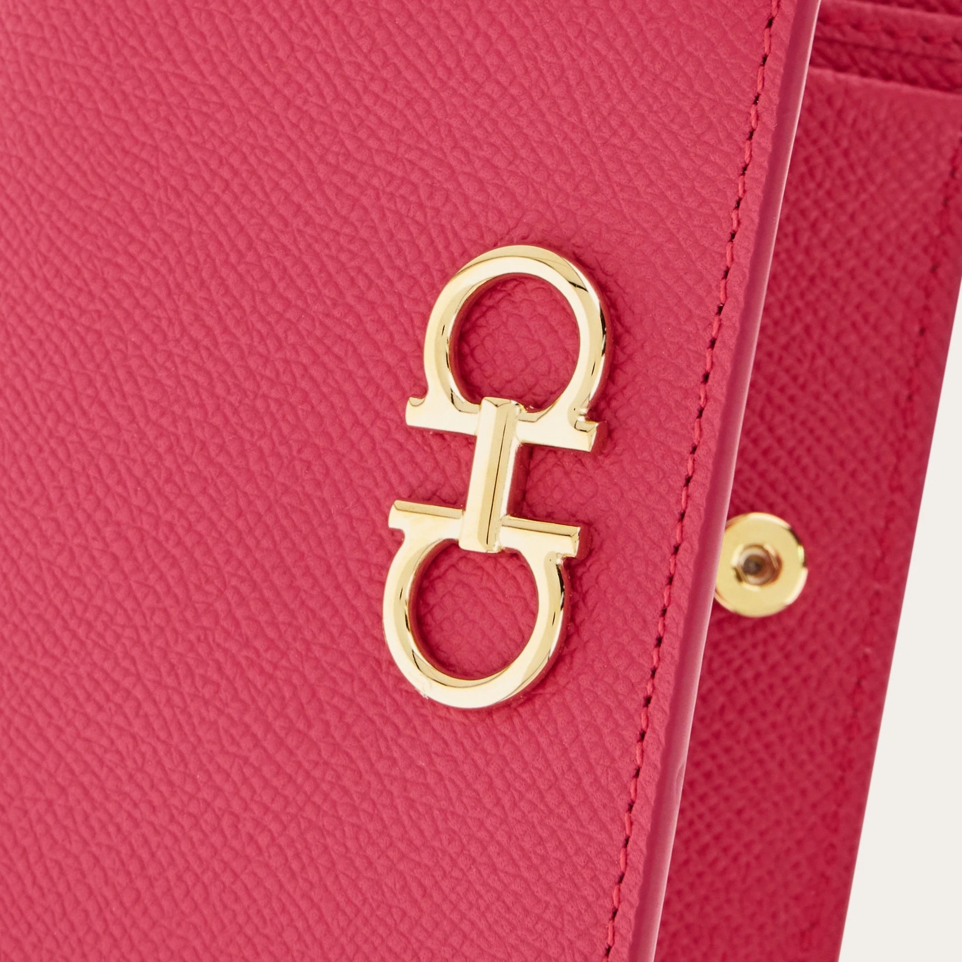 Gancini compact wallet - Begonia