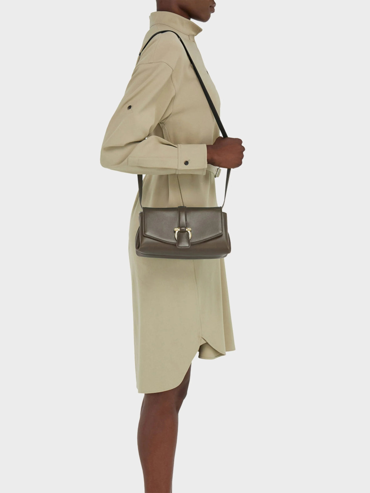 Ferragamo Mia crossbody bag (XS) - Concrete