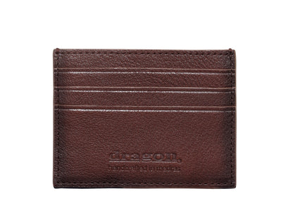 CHECK CARD HOLDER DARK BROWN  ON SALE 20%