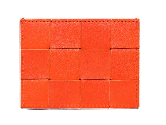 CHECK CARD HOLDER ORANGE