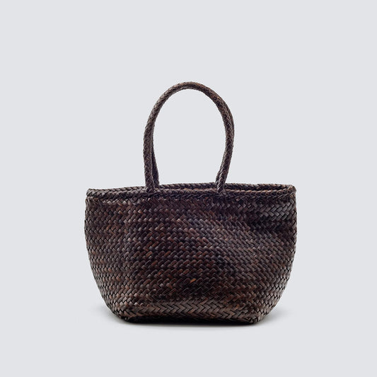 GRACE BASKET SMALL - DARK BROWN
