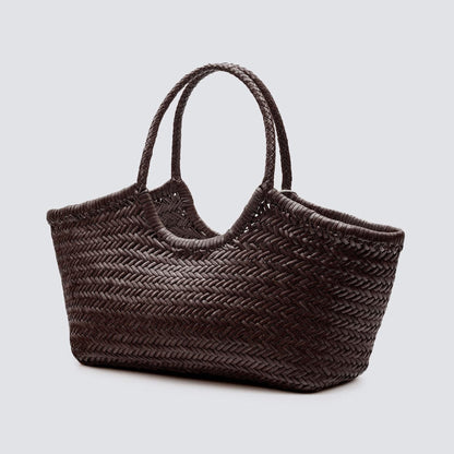 NANTUCKET BASKET BIG - DARK BROWN