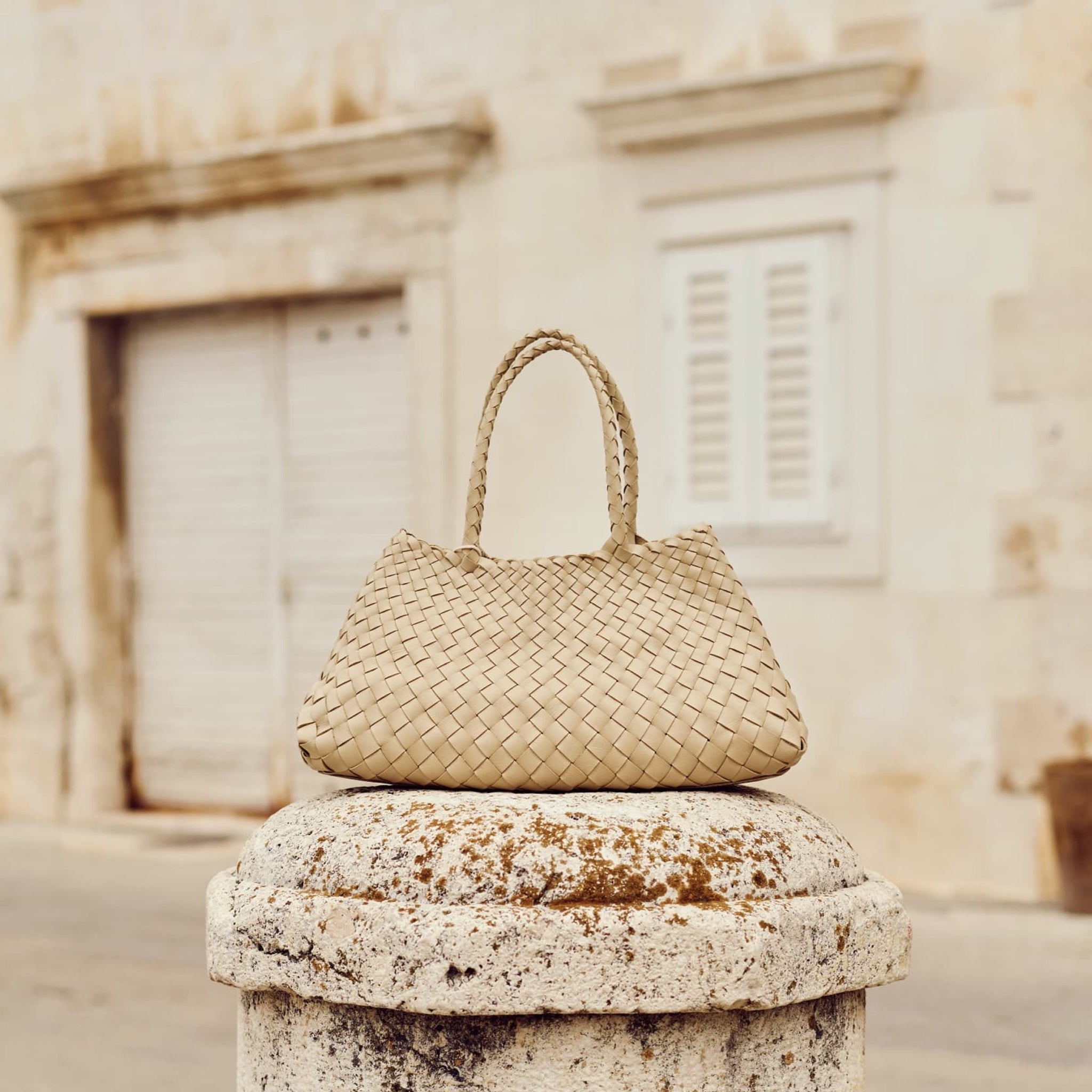 【BIG size】3way bag／beige SANTA CROCE BIG PEARL – Cosmos Boutique New Jersey