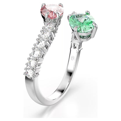 Ariana Grande x Swarovski open ring Mixed cuts Multicolored Rhodium plated