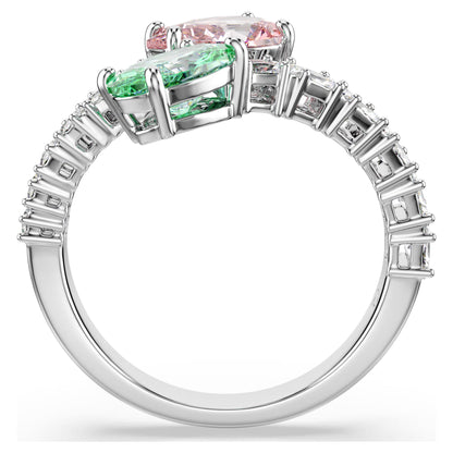 Ariana Grande x Swarovski open ring Mixed cuts Multicolored Rhodium plated