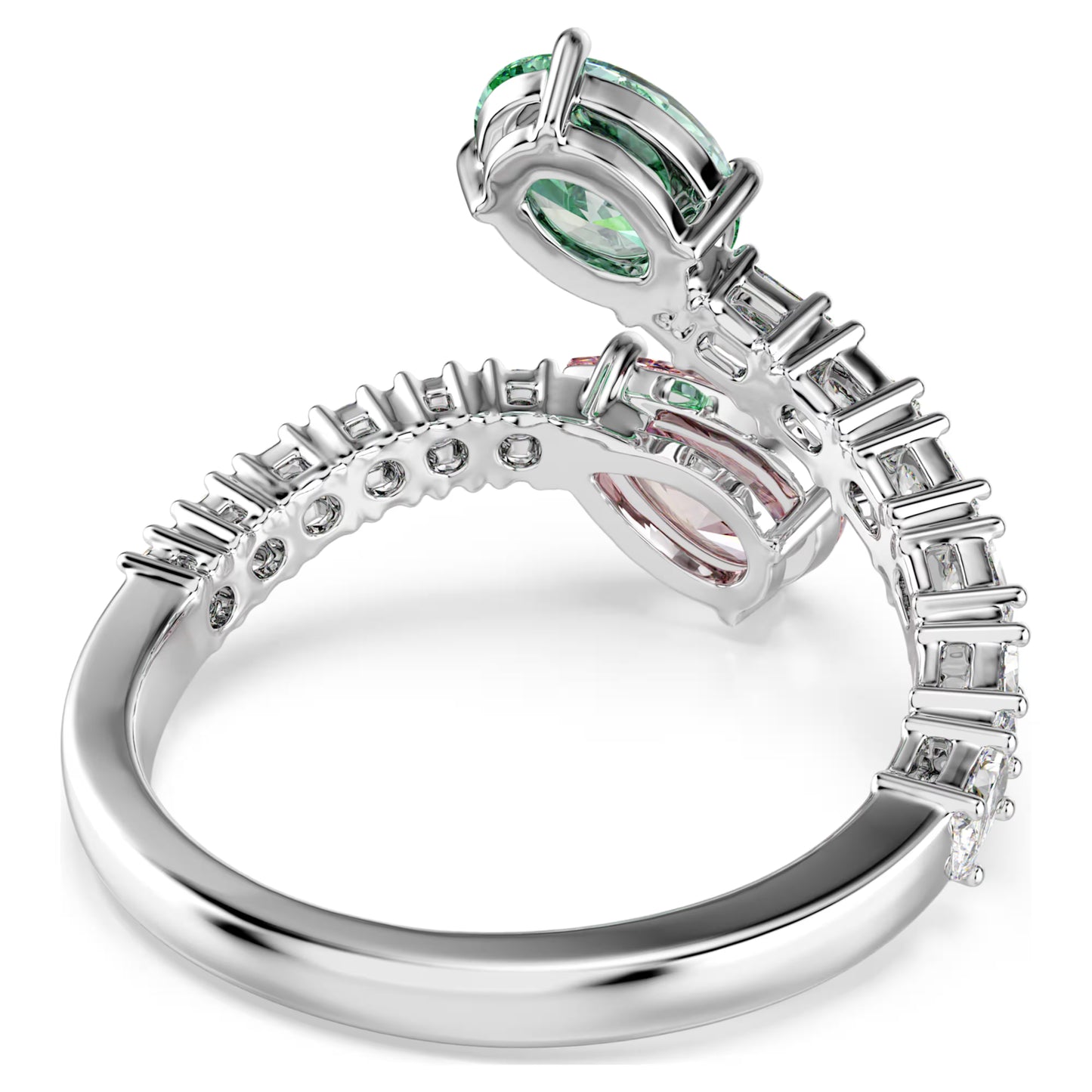Ariana Grande x Swarovski open ring Mixed cuts Multicolored Rhodium plated