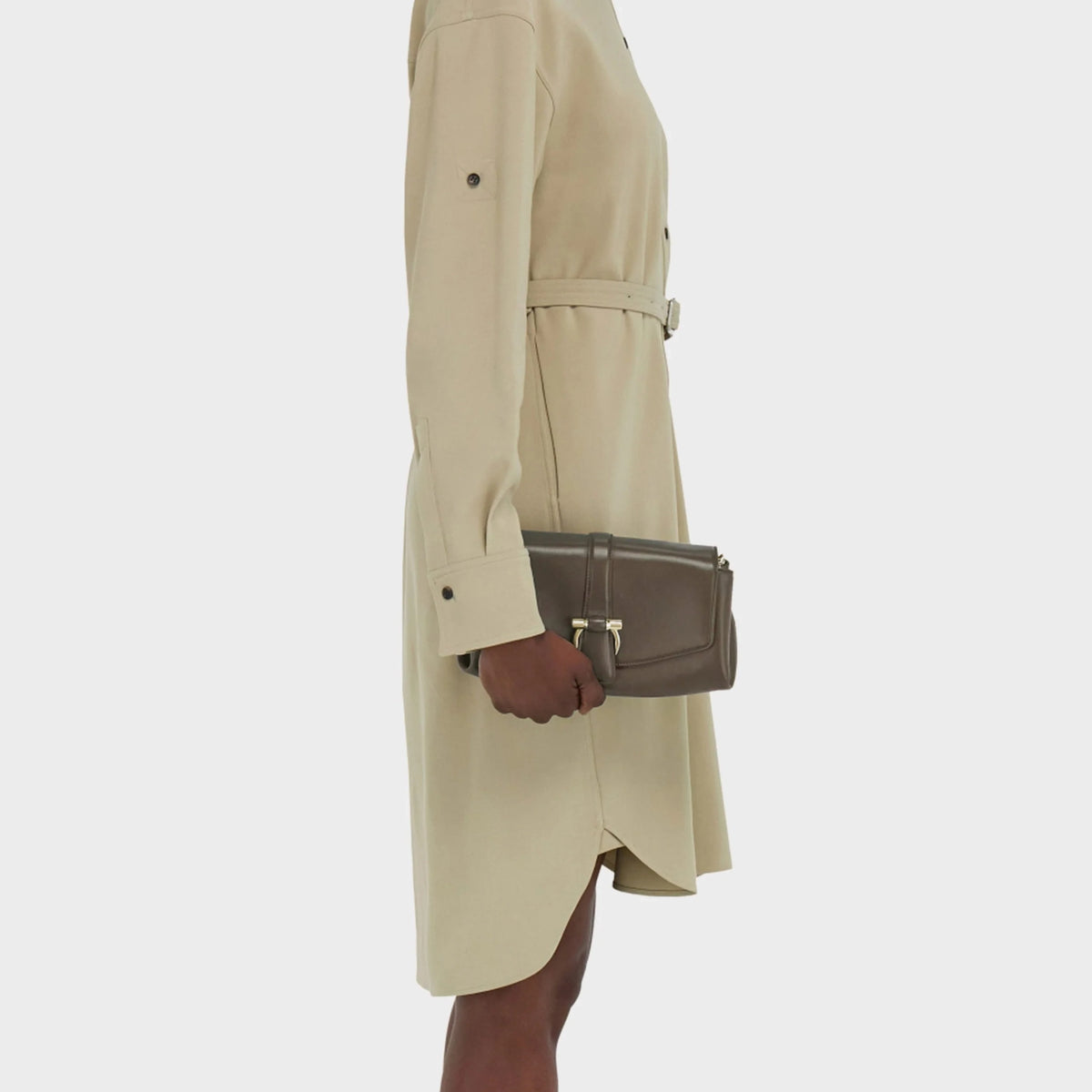 Ferragamo Mia crossbody bag (XS) - Concrete