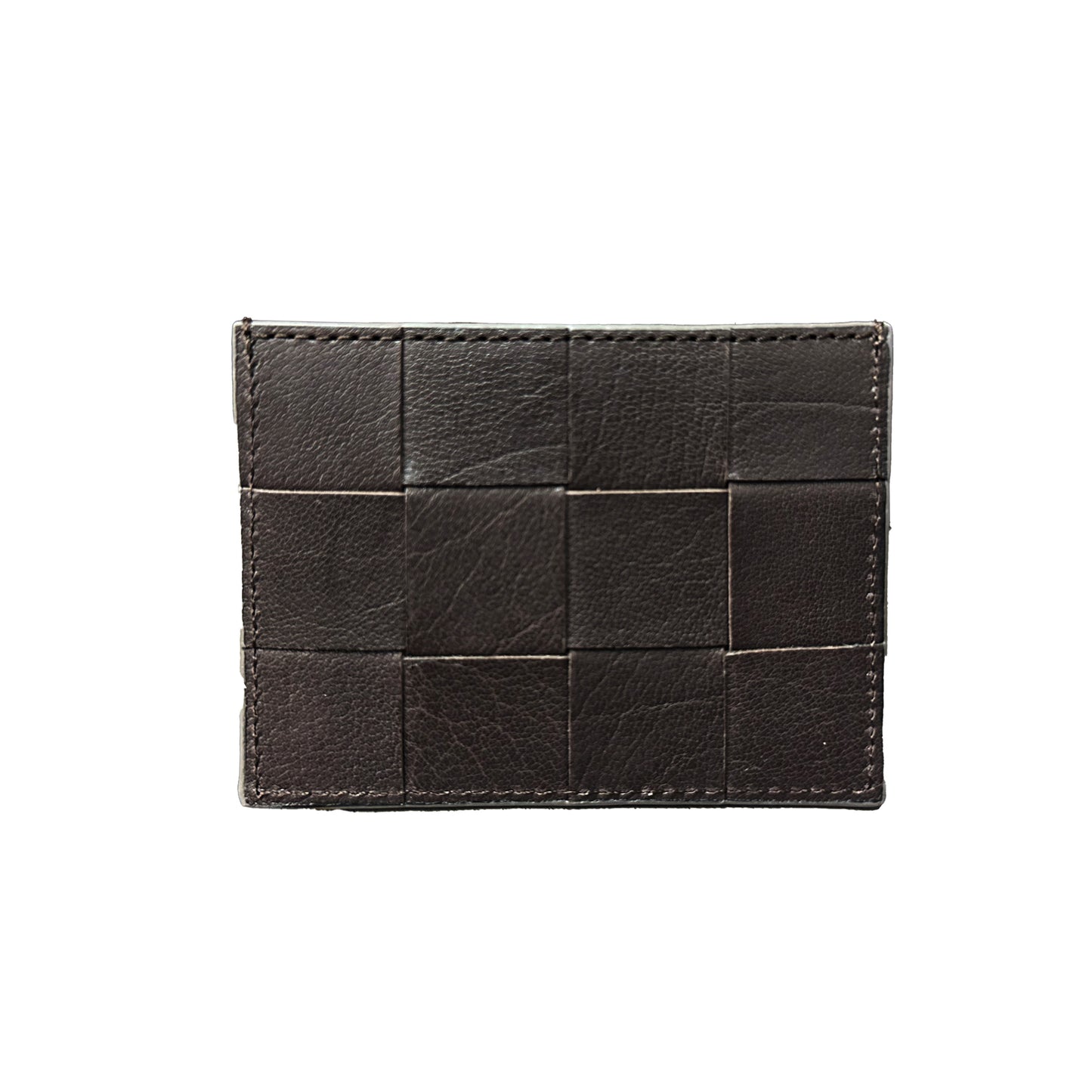 CHECK CARD HOLDER DARK BROWN  ON SALE 20%