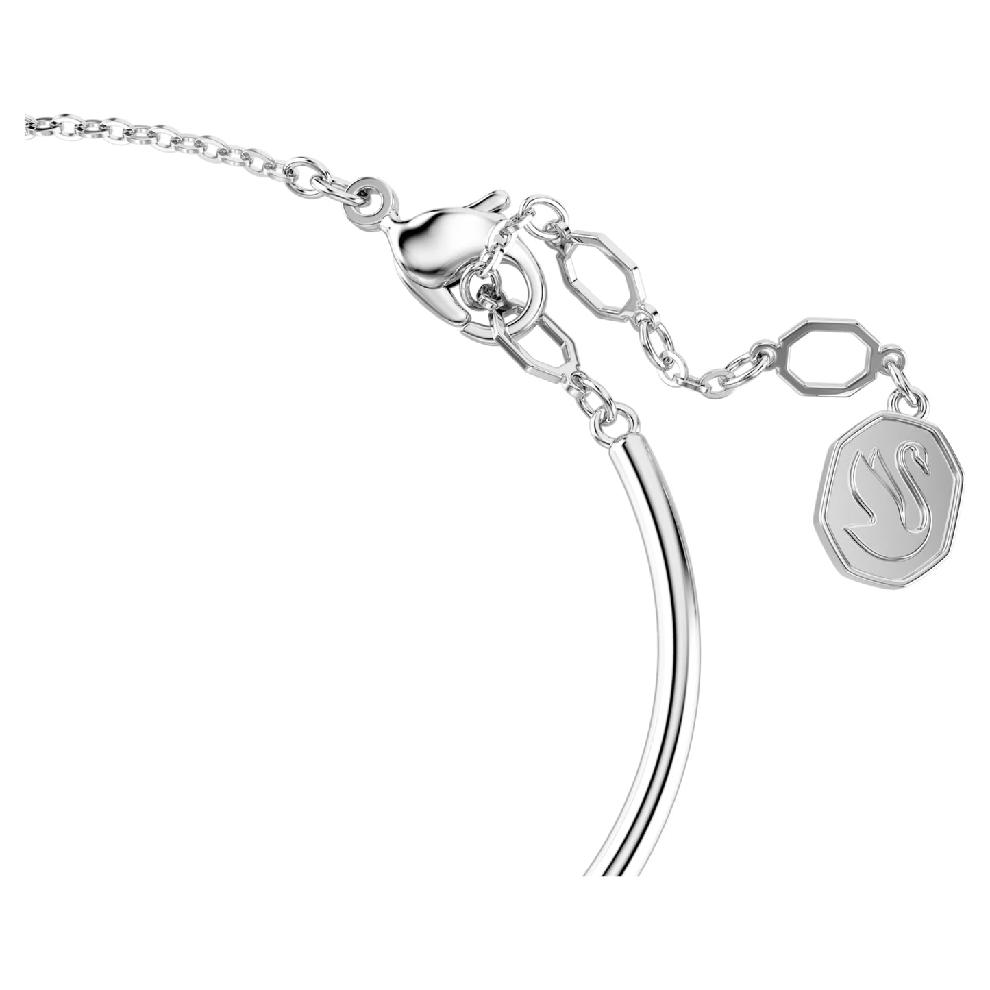 Constella bangle Round cut Dancing stone White Rhodium plated