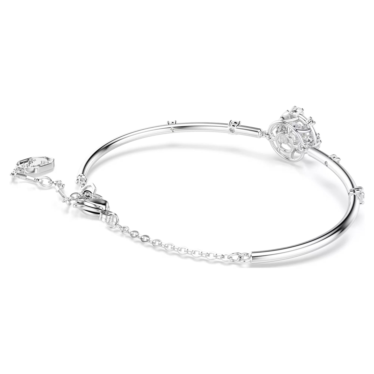 Constella bangle Round cut Dancing stone White Rhodium plated