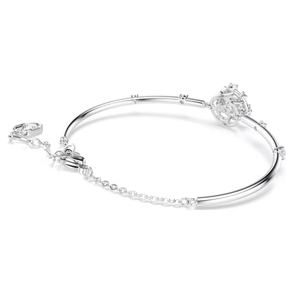 Constella bangle Round cut Dancing stone White Rhodium plated