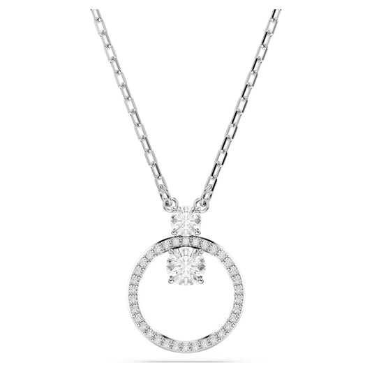 Constella pendant Round cut White Rhodium plated