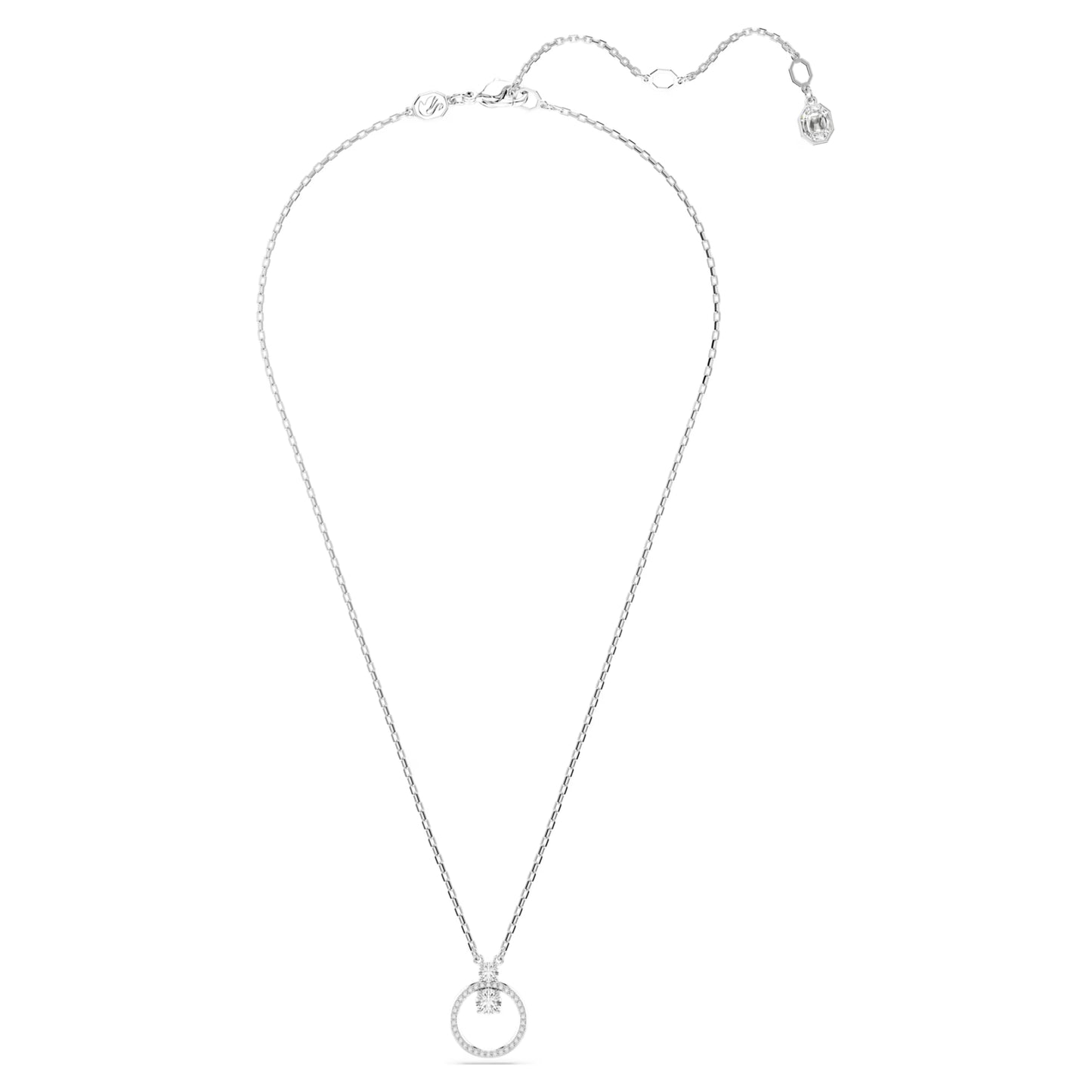 Constella pendant Round cut White Rhodium plated