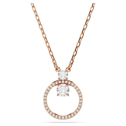 Constella pendant Round cut White Rose gold-tone plated