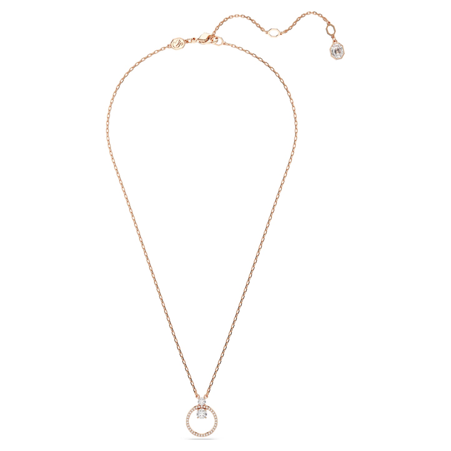 Constella pendant Round cut White Rose gold-tone plated
